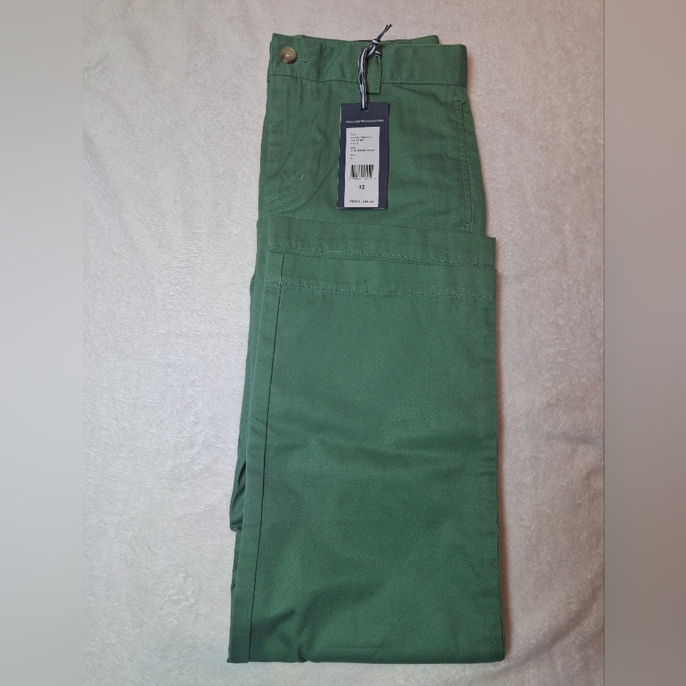 Vineyard Vines Kid's Olive Cargo Pants - Picture 4 of 7